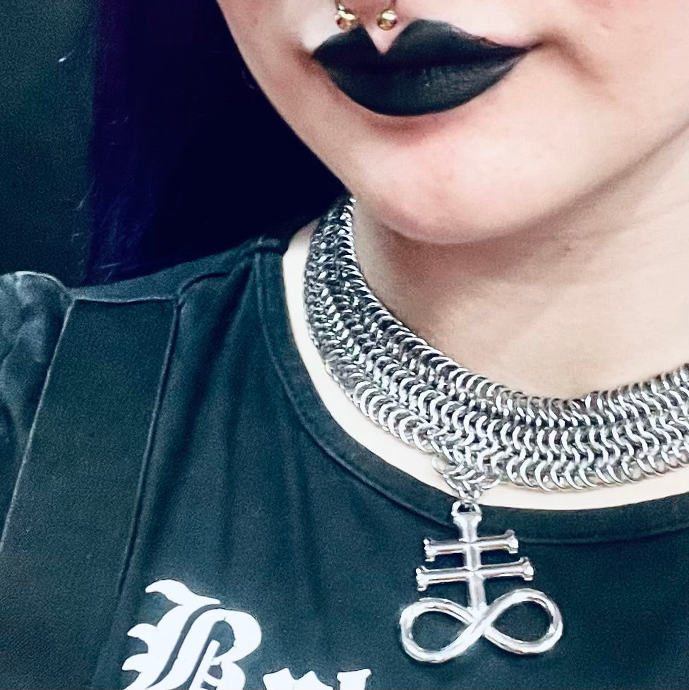 Crux Satanus Chainmaille Collar