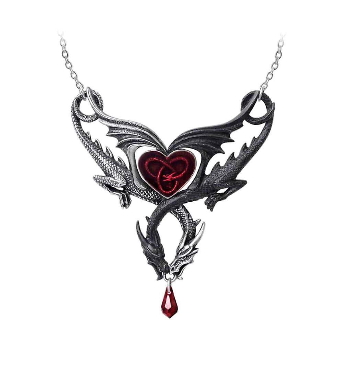 Confluence of Opposites Dragon Pendant Necklace