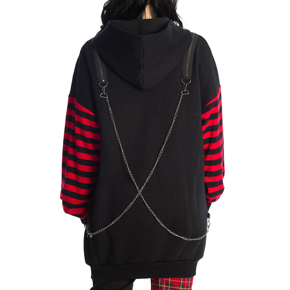 Portia Blood Stripe Hood