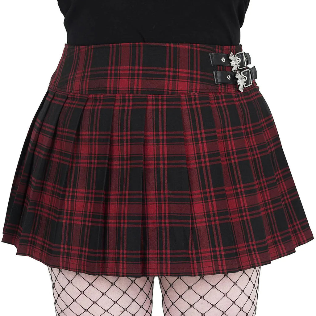 Bat Voyage Tartan Skirt