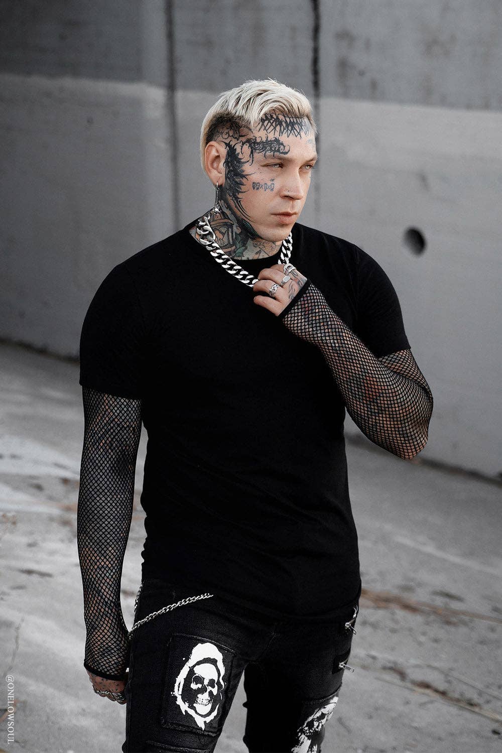 Graveyard Goth Fishnet Long Sleeve