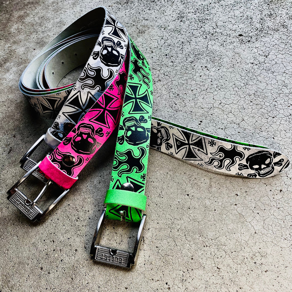 Skull and Valour Leather Belt
