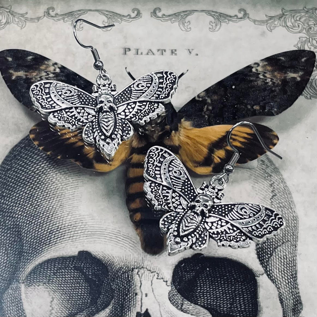 Death Moth Earrings