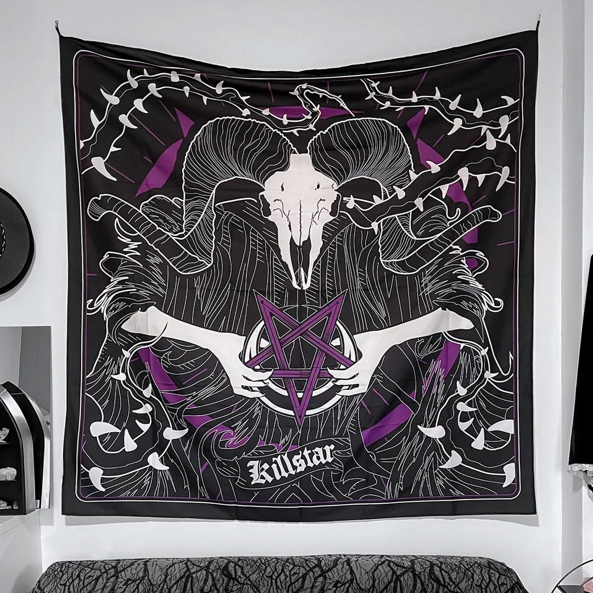 Leshy Goat Skull Wall Flag Tapestry