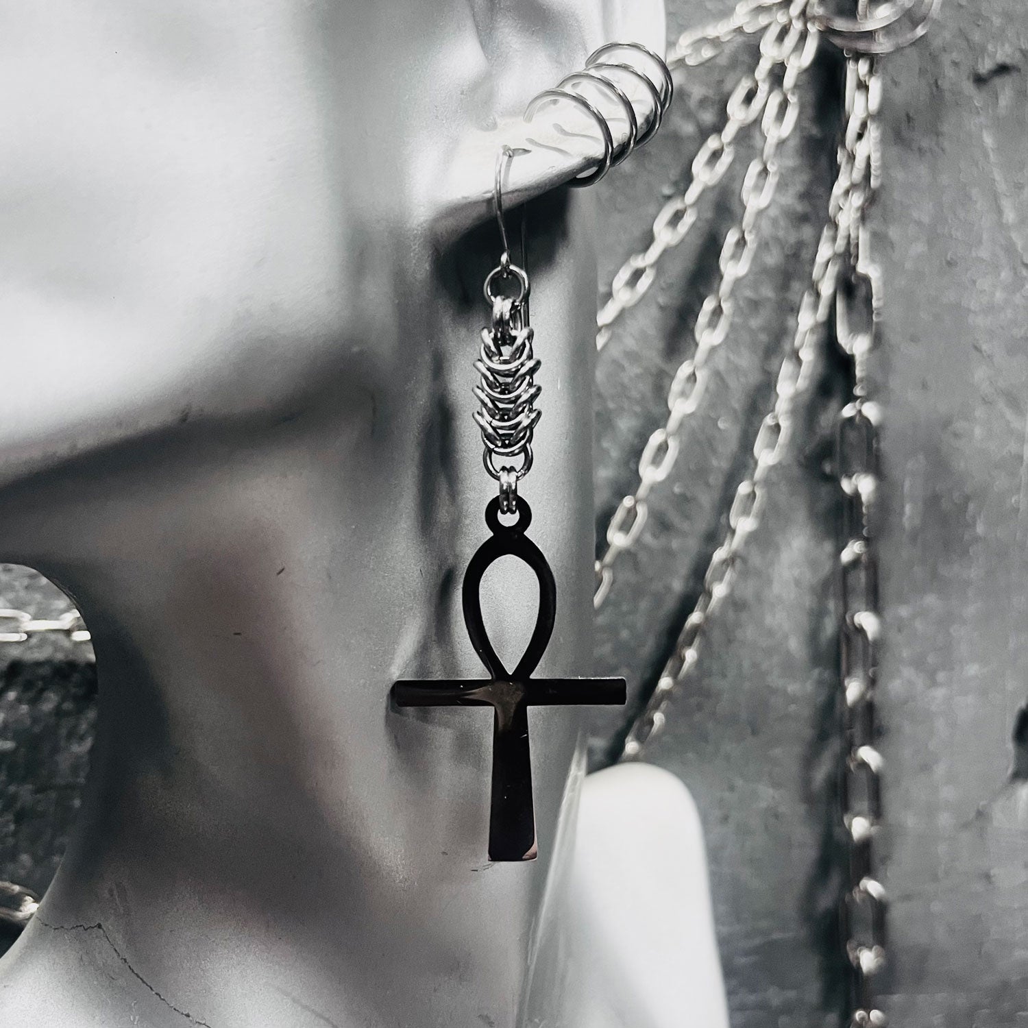 Egyptian Queen Ankh Earrings
