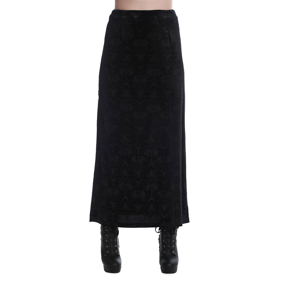 Chandelier Long Black Maxi Skirt