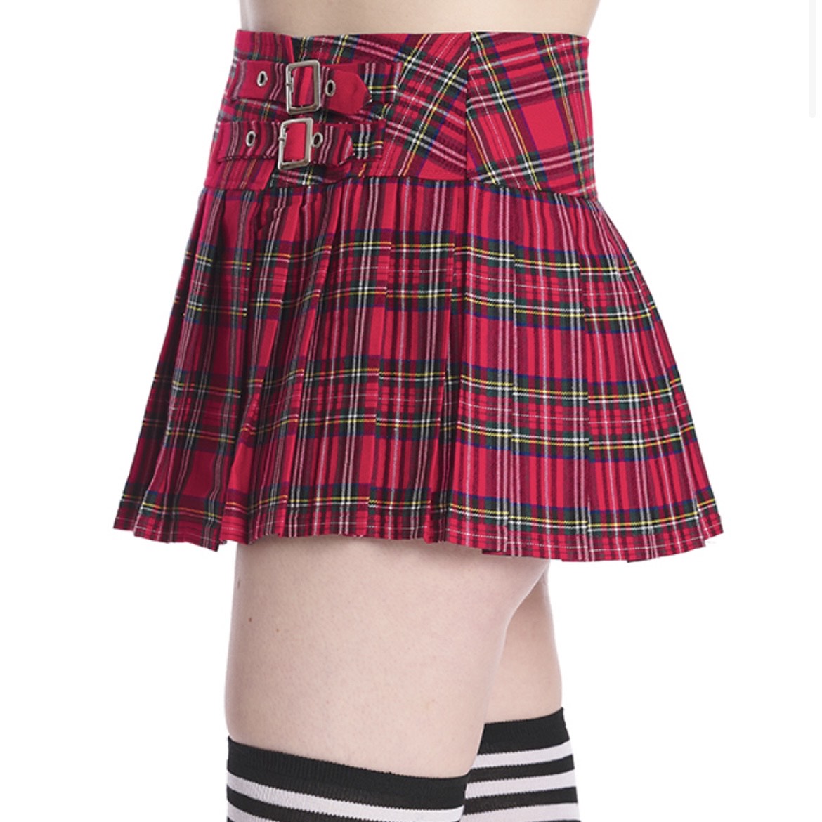 Dark Doll Red Tartan Mini Skirt