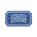 Read All Night Book Enamel Pin