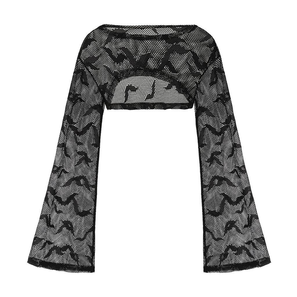 Selena's Bat Mesh Shrug