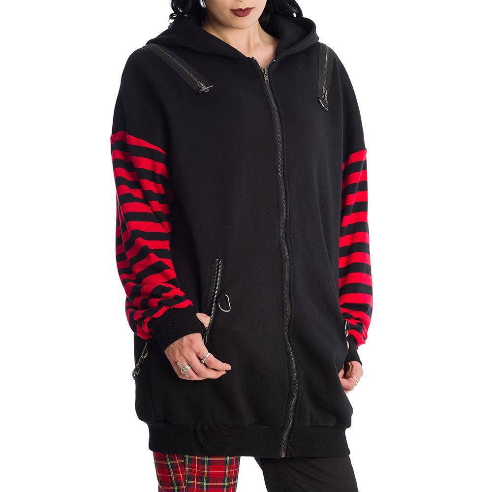 Portia Blood Stripe Hood