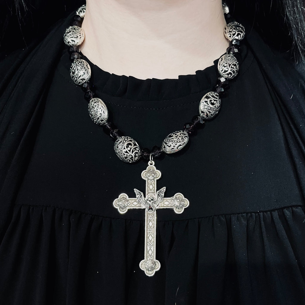 Amethyst Desire Cross Necklace