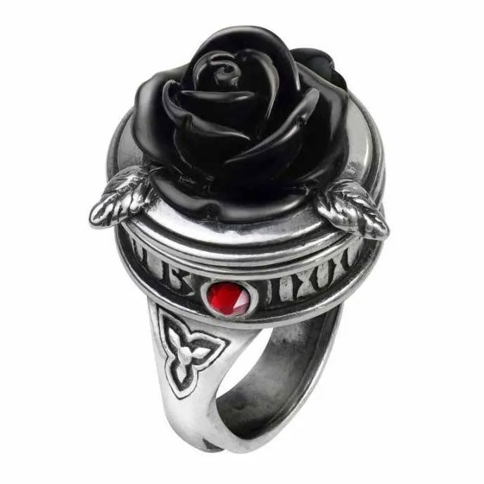 Sub Rosa Black Rose Poison Ring