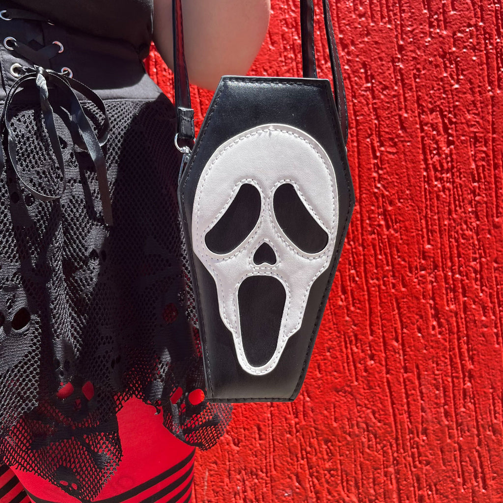 Screamy Face Coffin Shoulder Bag