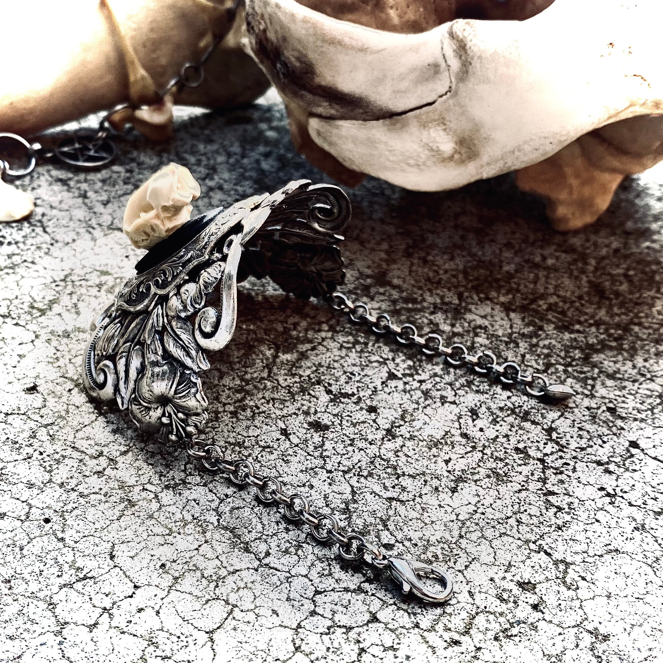 Nightwatcher Filigree Bat Wrist Cuff