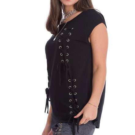 Dark Summer Corset Laced Top