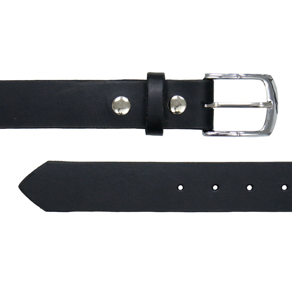 Full Skull Black Leather Belt