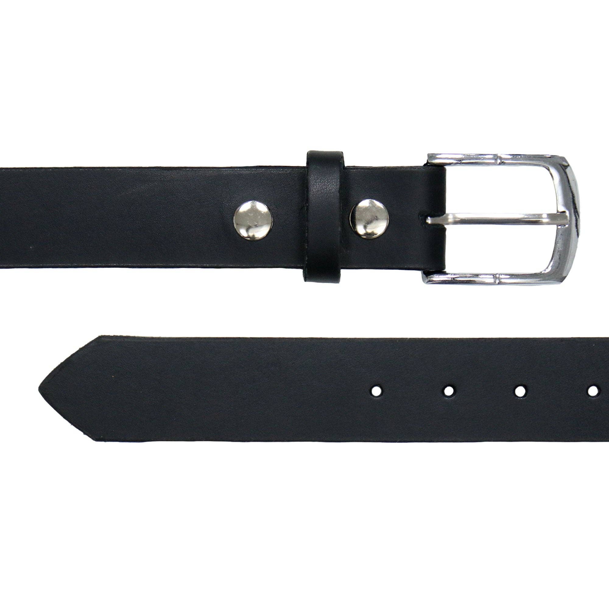Full Skull Black Leather Belt