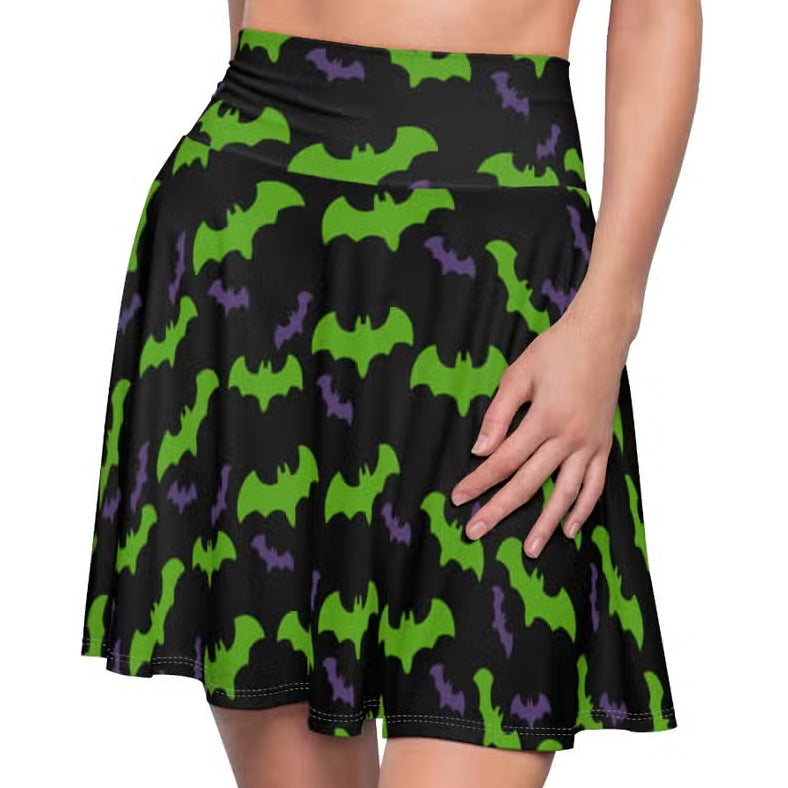 Toxic Hallows Batty Skater Skirt