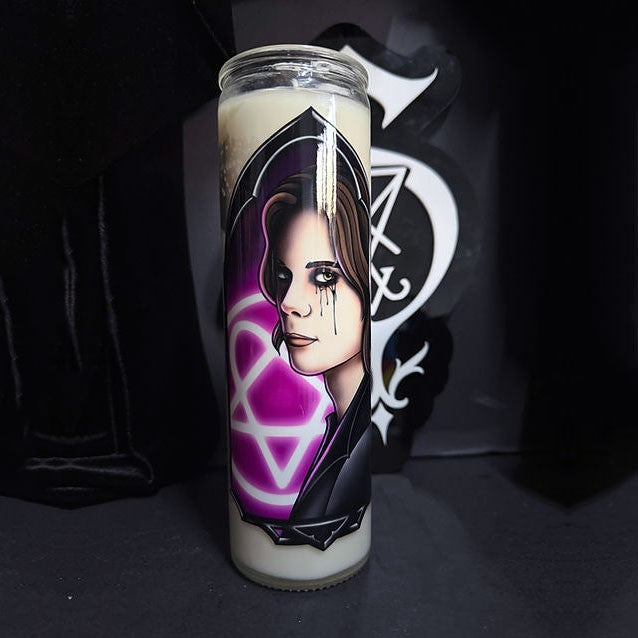 Ode to Ville Valo HIM Cathedral Candle