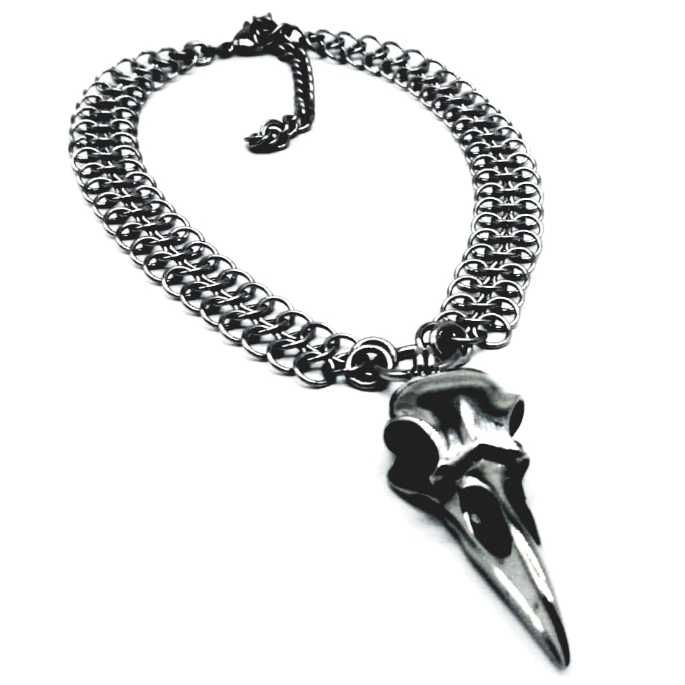 King Raven Chain Maille Choker
