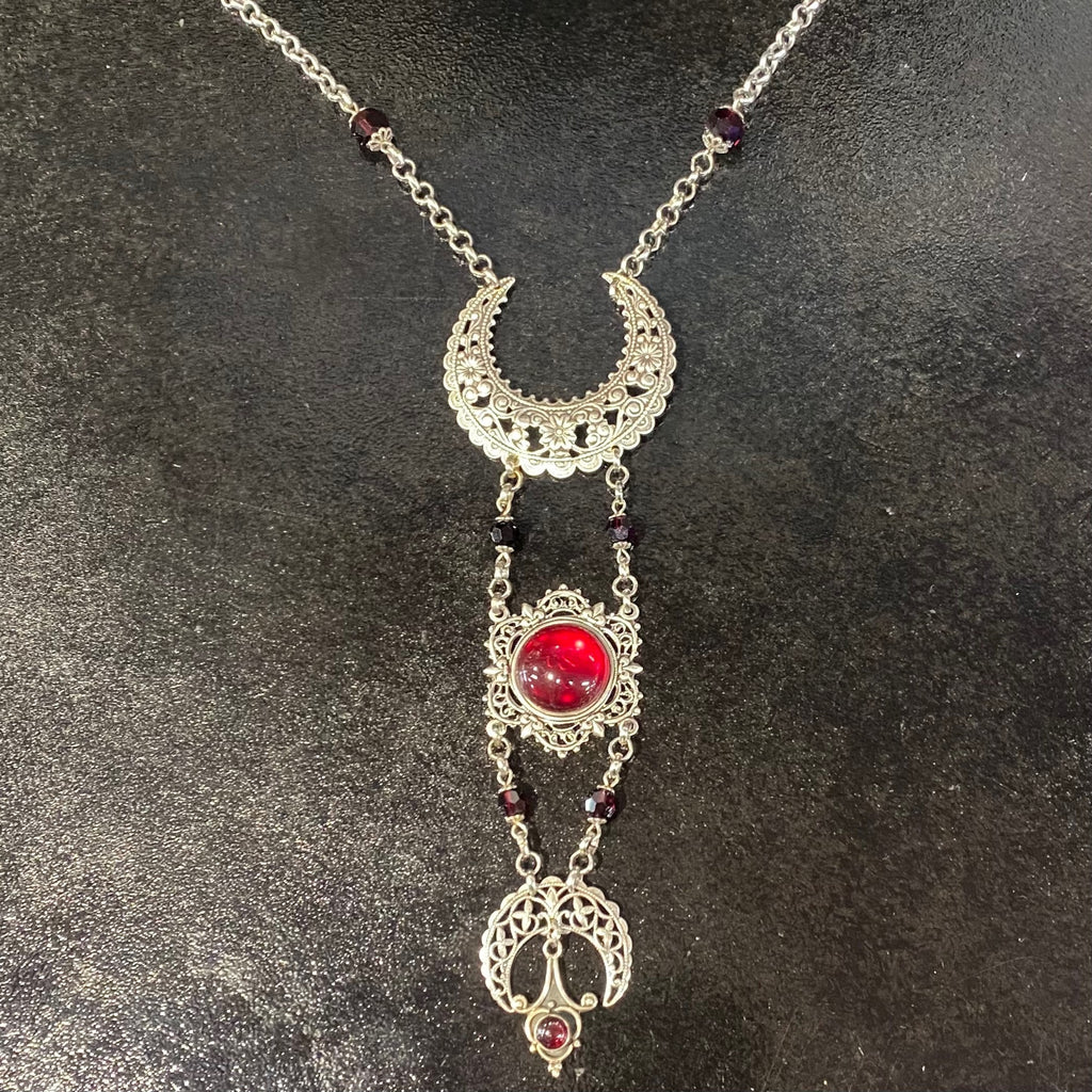 Triple Moon Gypsy Heart Necklace