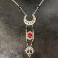 Triple Moon Gypsy Heart Necklace