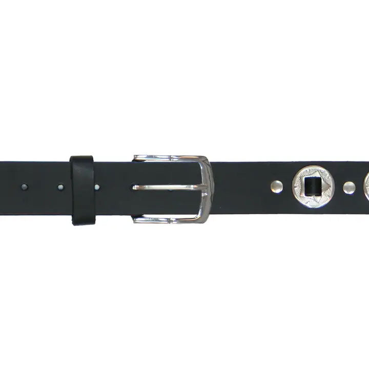 Axe Lord Leather Concho Belt