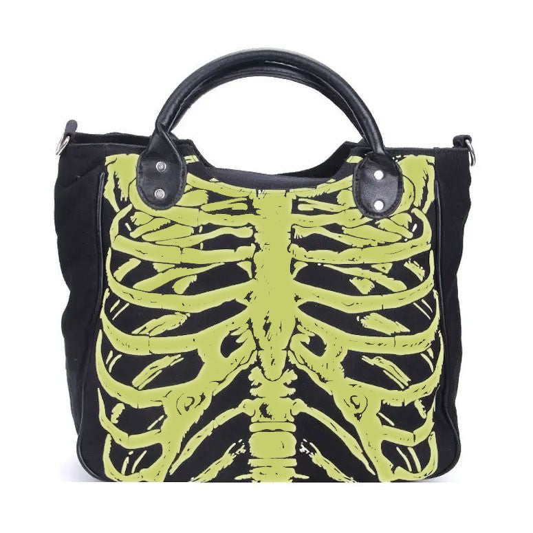 Ribcage Glow in the Dark Shoulder Bag