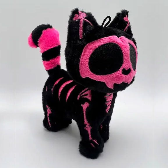 Bubblegum Bones Skelekitty Plush Keychain