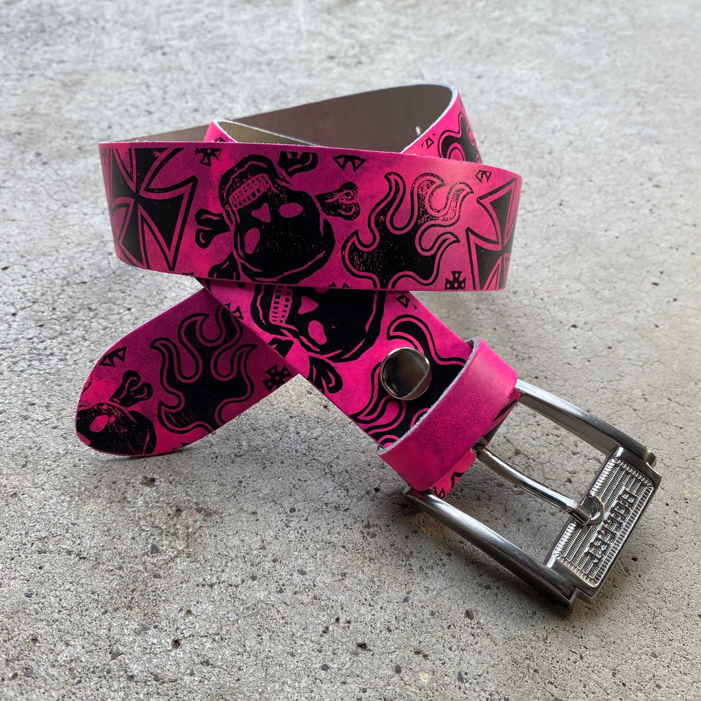 Skull and Valour Leather Belt