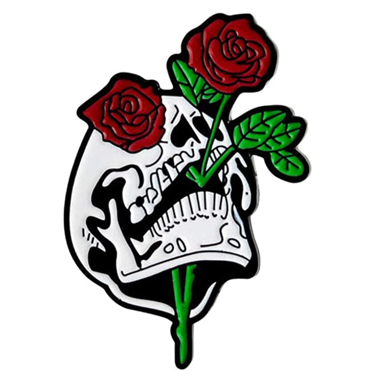 Dearly Departed Skull Enamel Pin