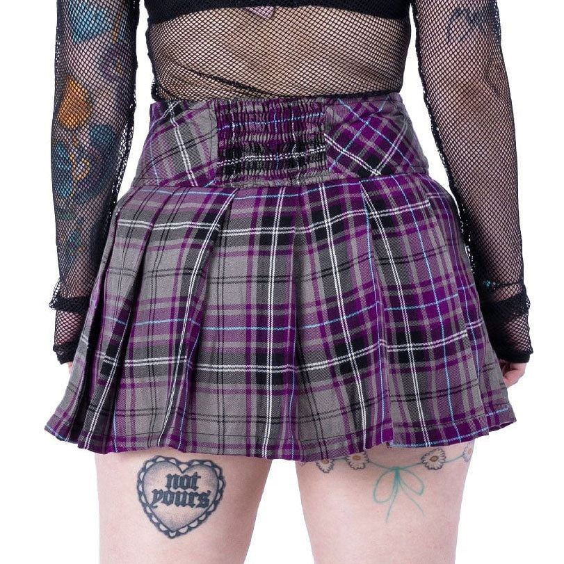 Zorya Purple Pulse Tartan Skirt