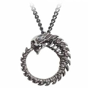 Alchoboros Infinity Skull Necklace