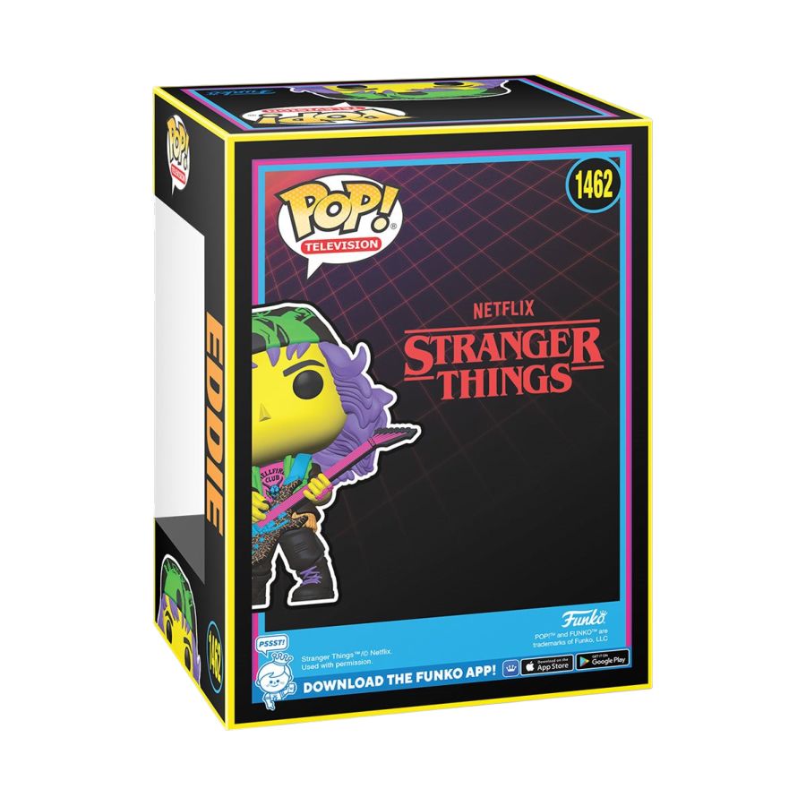 Stranger Things - Eddie with Guitar US Exclusive Blacklight Pop!