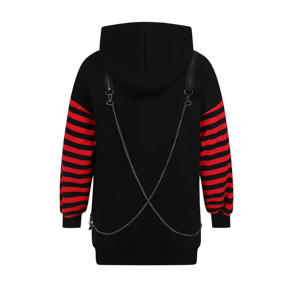 Portia Blood Stripe Hood