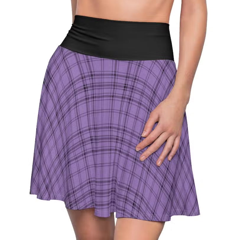 Jennacidal Purple Tartan Skater Skirt