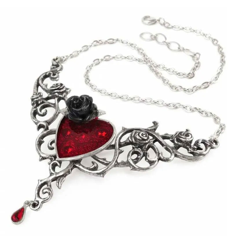 Heart of the Blood Rose Necklace