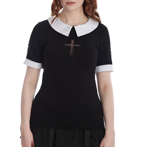 Crossing Over Collar Top