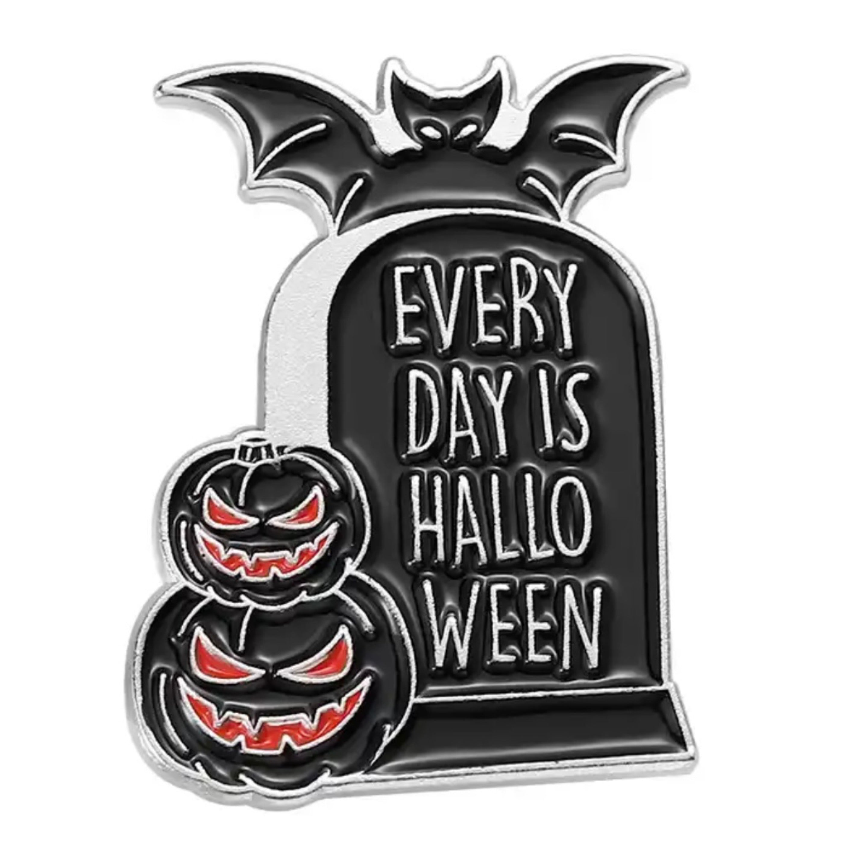 Everyday Halloween Tombstone Enamel Pin