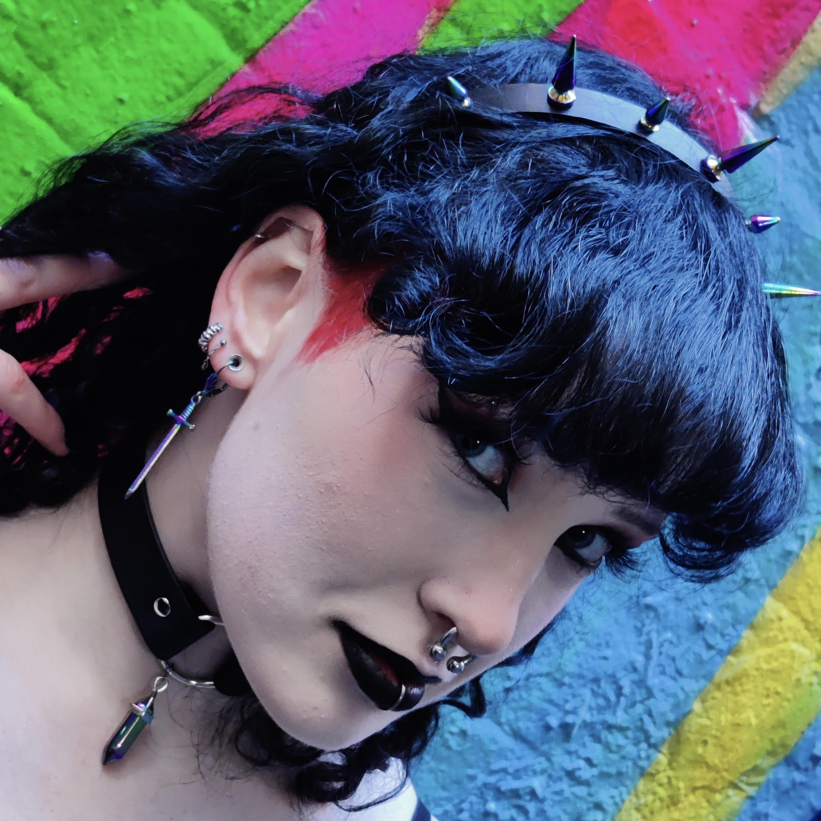 Himalia Rainbow Spike Headband