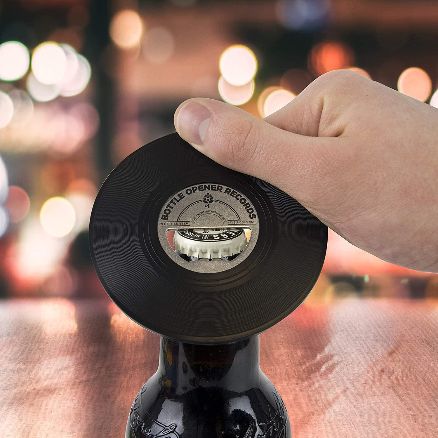 Vinyl Record Bottle Opener