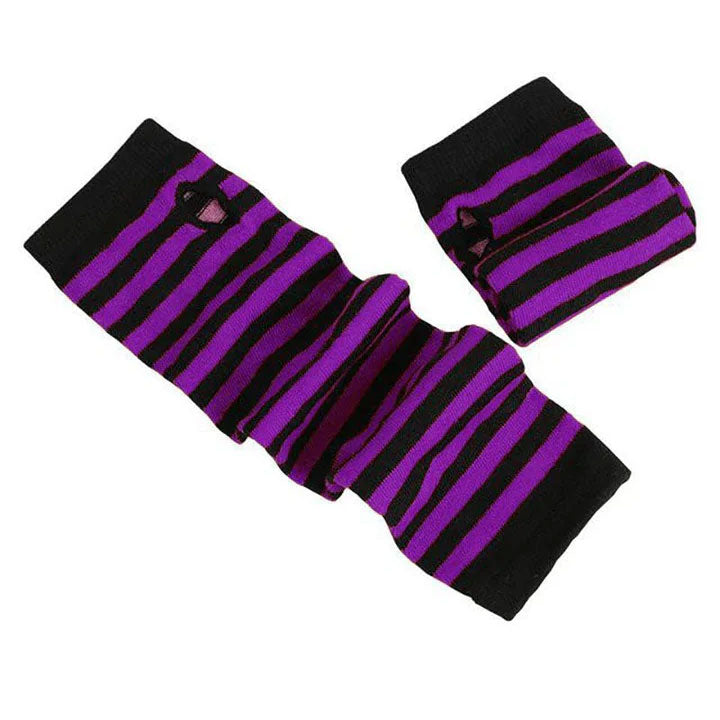 Stripe Arm Sleeves - Punk'd Purple