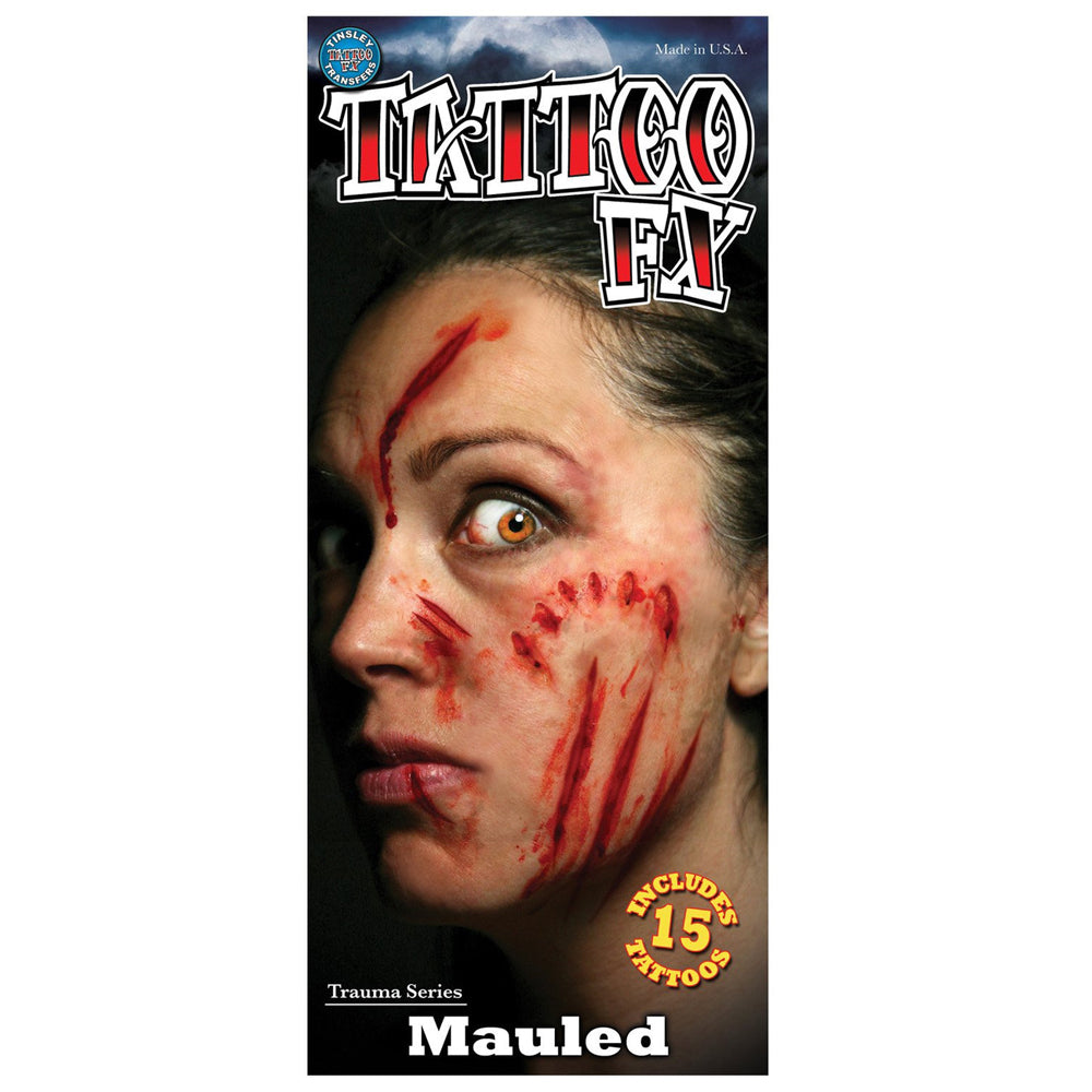 Trauma - Mauled Horror Faux Tattoo