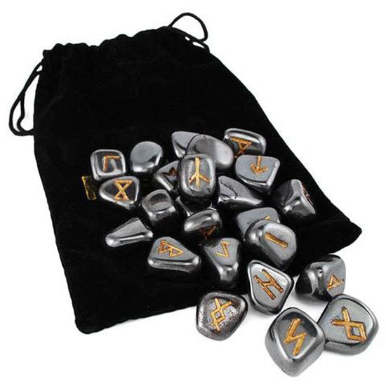 Elder Futhark Stone Runes Golden Quartz