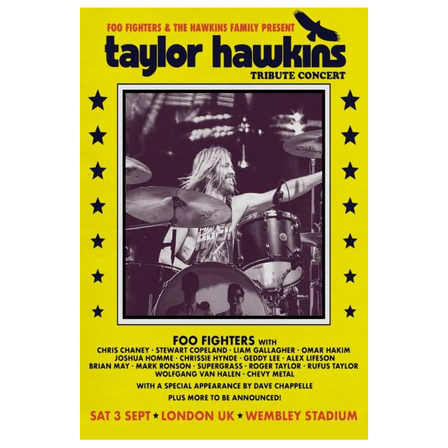 Taylor Hawkins Tribute Concert FOO FIGHTERS Poster 130