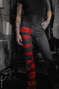 Blood Oath Striped Split Flares Pants