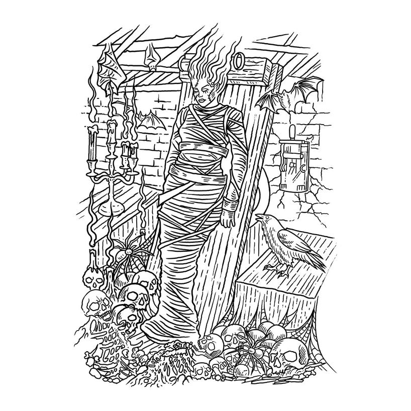 Comfy Goth Colouring Book For Adults