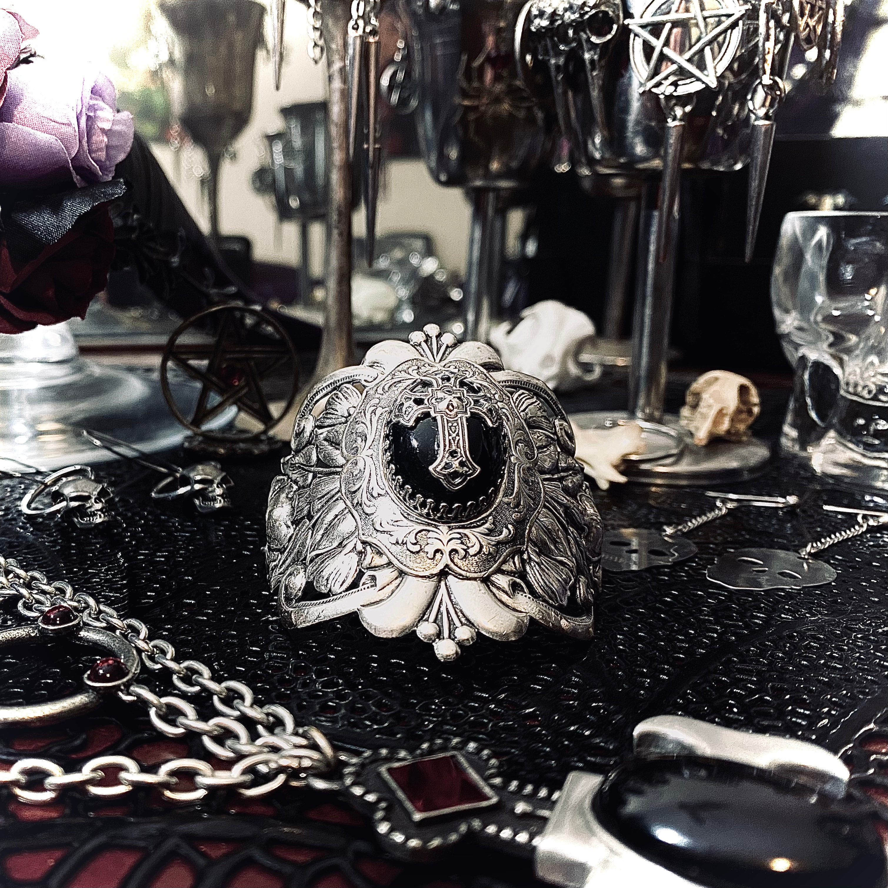 Blaspheme Filigree Wrist Cuff