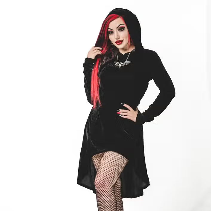 Hekate Velvet Hoodie With Pockets