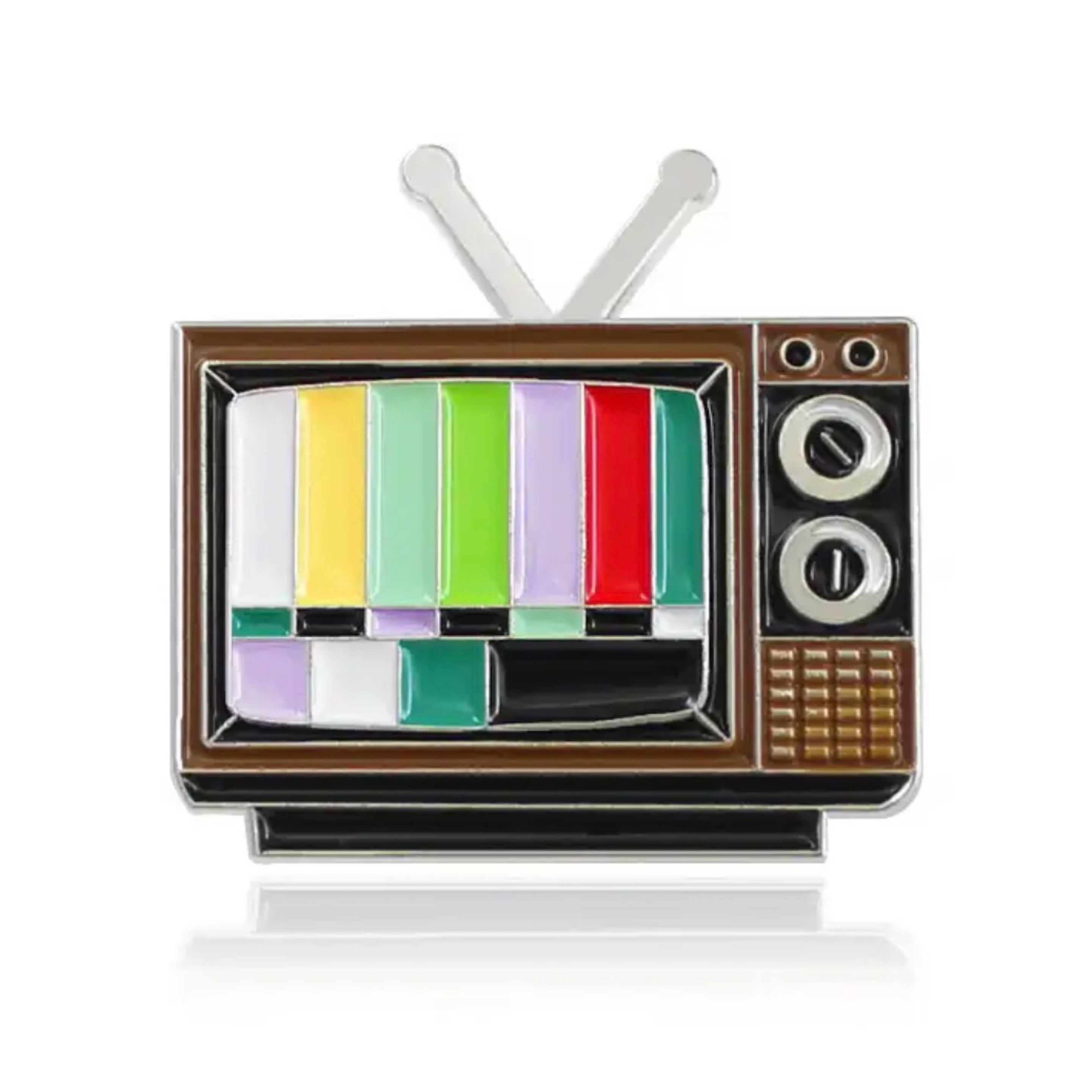 Old School Television Enamel Pin